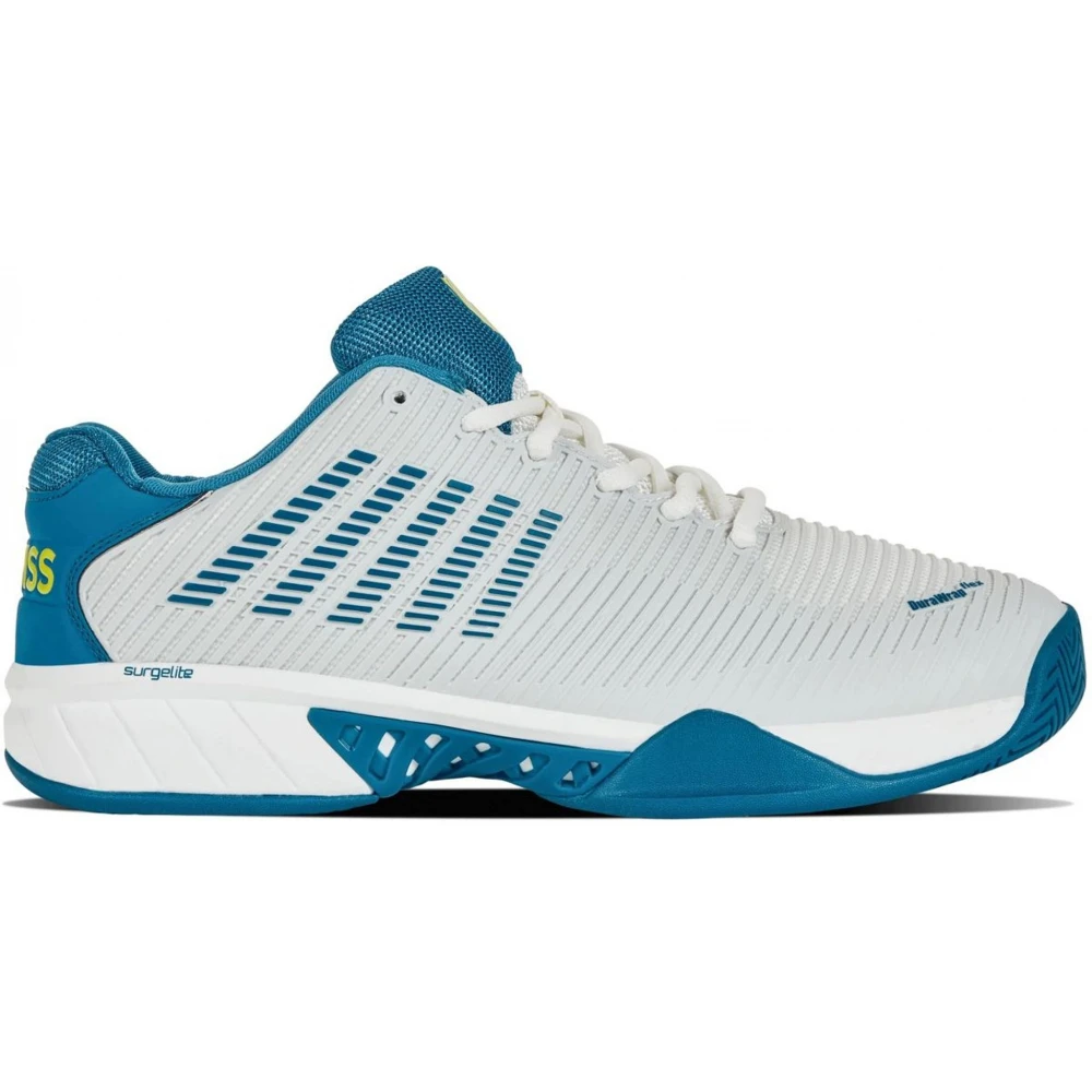 K-Swiss Men’s Hypercourt Express 2 Tennis Shoes (Brilliant White/Celestial Blue/Evening Primrose) 3 K-Swiss Men’s Hypercourt Express 2 Tennis Shoes (Brilliant White/Celestial Blue/Evening Primrose)