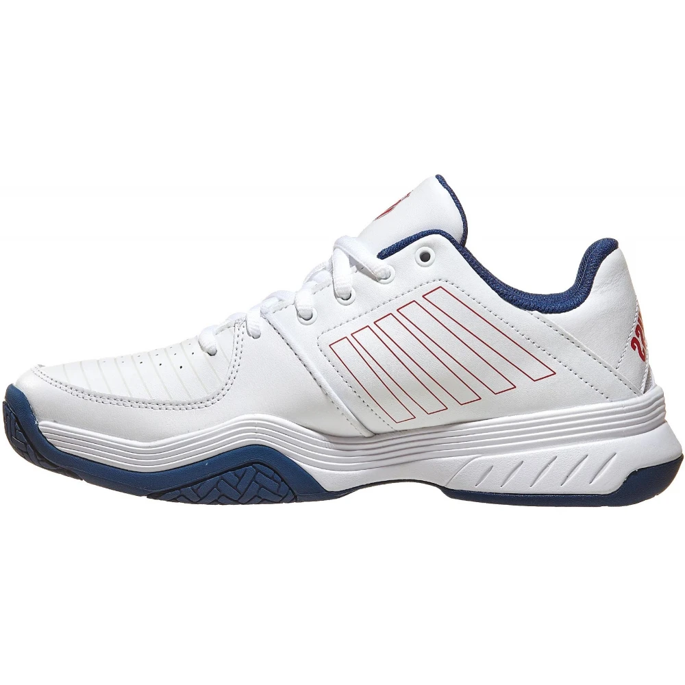 K-Swiss Men’s Bigshot Light 4 Tennis Shoes (Blanc De Blanc/Blue Opal/Lollipop) - Image 2