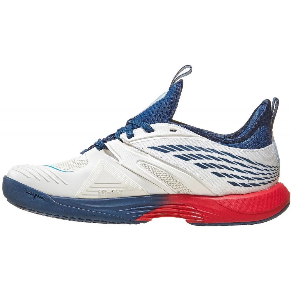 K-Swiss Men’s SpeedTrac Tennis Shoes (Blanc De Blanc/Blue Opal/Lollipop) - Image 2