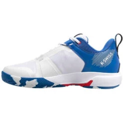K-Swiss Men’s Ultrashot Team Tennis Shoes (White/Classic Blue/Berry Red) -Tennis Equip Shop 07395 166 b 1000 1000