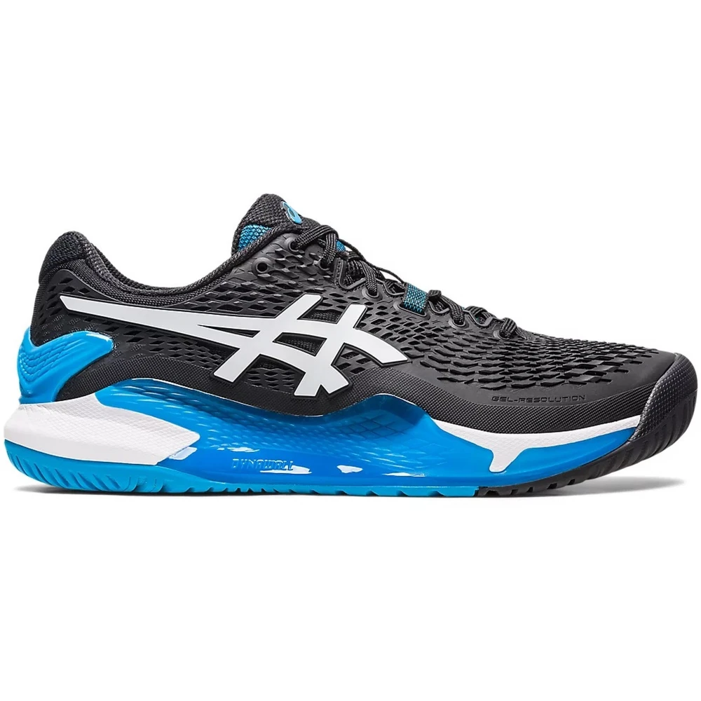 Asics Men’s Gel-Resolution 9 Tennis Shoes (Black/White/Island Blue) 3 Asics Men’s Gel-Resolution 9 Tennis Shoes (Black/White/Island Blue)