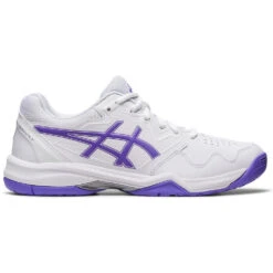 Asics Womenâs Gel Dedicate 7 Tennis Shoes (White/Amethyst)