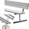 Permanent 15-Foot Bench W/ Back 2 Permanent 15-Foot Bench W/ Back -Tennis Equip Shop 15 permanent bench back bepb15 1000 1000