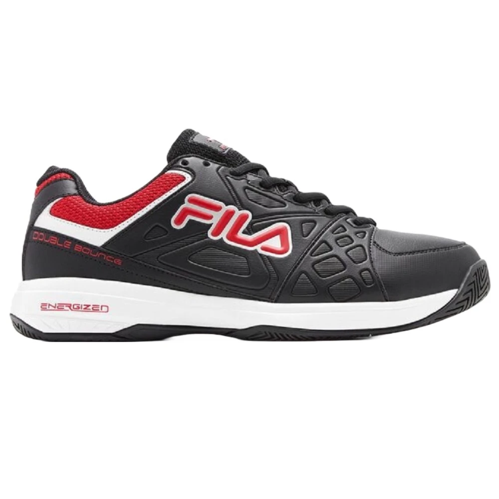 Fila Men’s Double 3 Bounce Pickleball Court Shoes (Black/White/Fila Red) 2 Fila Men’s Double 3 Bounce Pickleball Court Shoes (Black/White/Fila Red)