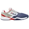 Fila Men’s Axilus 2 Energized Tennis Shoes (White/Navy/Red) -Tennis Equip Shop 1TM00058 125 fila mens axilus 2 energized tennis shoes white navy red right 1000 1000