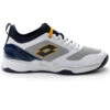 Lotto Men’s Mirage 200 Speed Tennis Shoes (White/Navy Blue/Saffron) 1 Lotto Men’s Mirage 200 Speed Tennis Shoes (White/Navy Blue/Saffron) -Tennis Equip Shop 213627 8SQ lotto mens mirage 200 speed tennis shows white navy blue saffron right 1000 1000