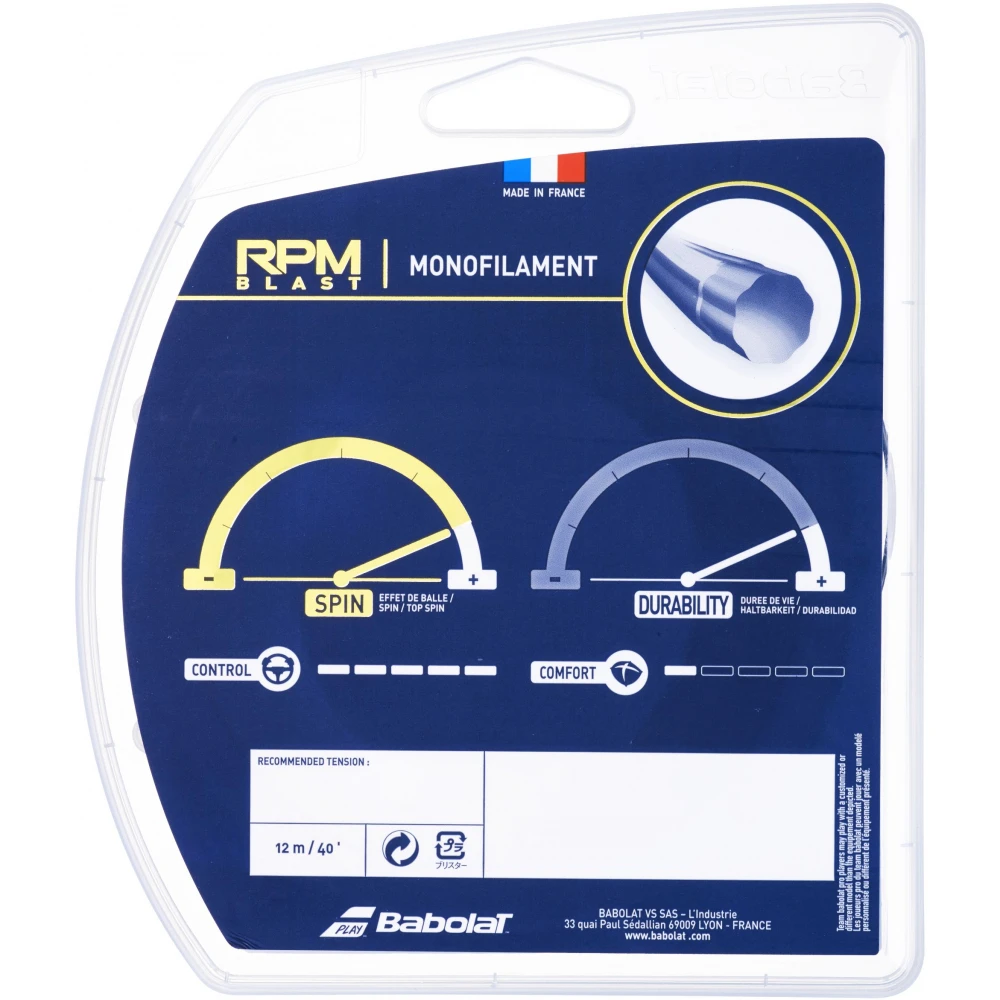 Babolat RPM Blast Black 15L Tennis String (Set) 4 Babolat RPM Blast Black 15L Tennis String (Set) - Image 2