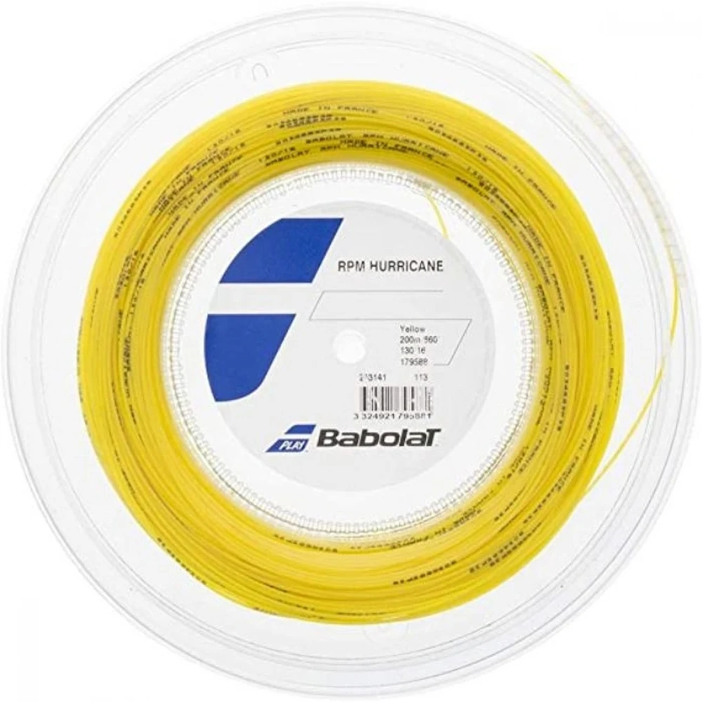 Babolat RPM Hurricane 16g Yellow Tennis String (Reel) 3 Babolat RPM Hurricane 16g Yellow Tennis String (Reel)