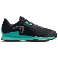 Head Menâs Sprint Pro 3.5 Tennis Shoes (Black/Teal)