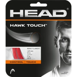 Head Hawk Touch 17g Tennis String, Red (Set)