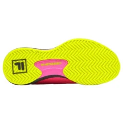 Fila Women’s Speedserve Energized Tennis Shoes (Pink/Safety Yellow/Black) -Tennis Equip Shop 5TM01779 656 fila womens speedserve energized tennis shoes pink safety yellow black sole 1000 1000