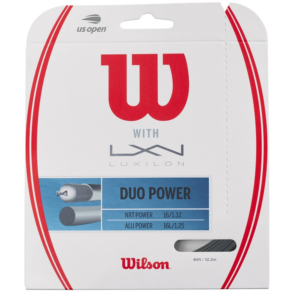 Wilson Duo Power Hybrid NXT Power & Luxilon ALU Power 125 16g Tennis String Set 3 Wilson Duo Power Hybrid NXT Power & Luxilon ALU Power 125 16g Tennis String Set