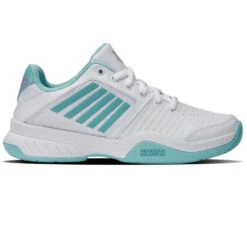 K-Swiss Womenâs Court Express Tennis Shoes (White/Angel Blue/Sheer Lilac)