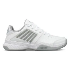 K-Swiss Womenâs Court Express Sneaker (White/Highrise/Silver)