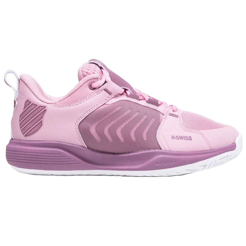 K-Swiss Women’s Ultrashot Team Tennis Shoes (Cameo Pink/Grape Nectar/White) 3 K-Swiss Women’s Ultrashot Team Tennis Shoes (Cameo Pink/Grape Nectar/White)
