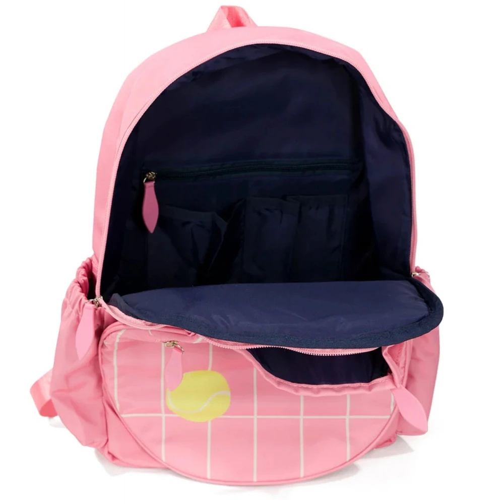 Ame & Lulu Big Love Tennis Backpack (Coral Tennis Grid) 4 Ame & Lulu Big Love Tennis Backpack (Coral Tennis Grid) - Image 2