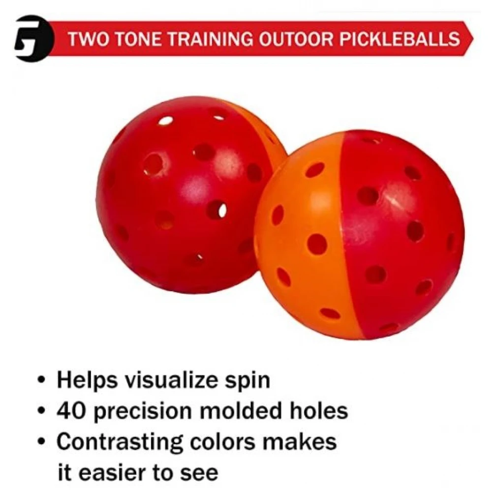 Gamma Two Tone Outdoor Pickleball Training Balls (12-Pack) - Image 2