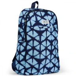Ame & Lulu Drop Shot Pickleball Backpack (Blue Shibori) -Tennis Equip Shop DSPBB250 ameandlulu drop shot pickleball backpack blue shibori side 1000 1000