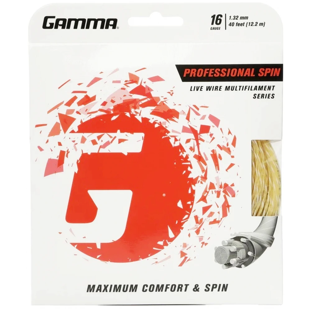 Gamma Live Wire Professional Spin 16 Tennis String (Set) 3 Gamma Live Wire Professional Spin 16 Tennis String (Set)