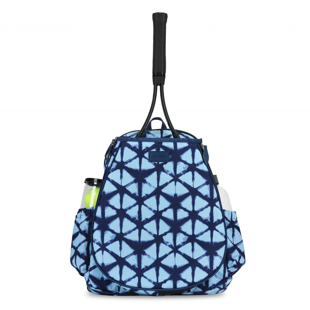 Ame & Lulu Game On Tennis Backpack (Blue Shibori) 3 Ame & Lulu Game On Tennis Backpack (Blue Shibori)