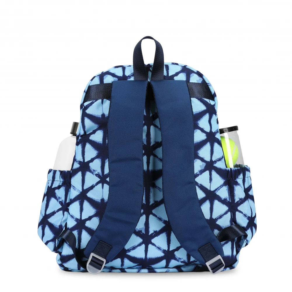 Ame & Lulu Game On Tennis Backpack (Blue Shibori) 4 Ame & Lulu Game On Tennis Backpack (Blue Shibori) - Image 2