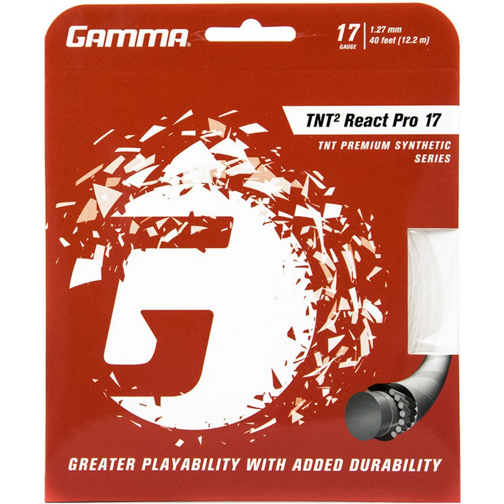 Gamma TNT2 React Pro 17g Tennis String (Set) 3 Gamma TNT2 React Pro 17g Tennis String (Set)
