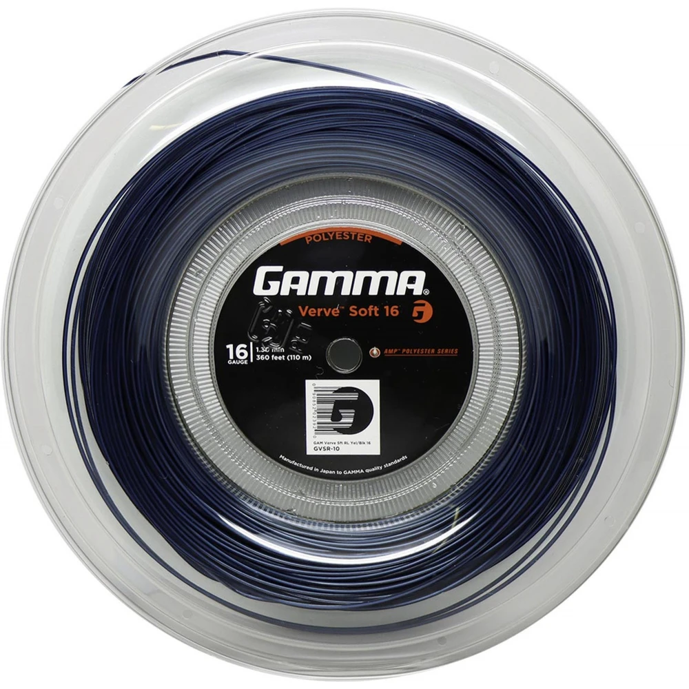 Gamma AMP Verve Soft Blue/Black 17g Tennis String (Reel)