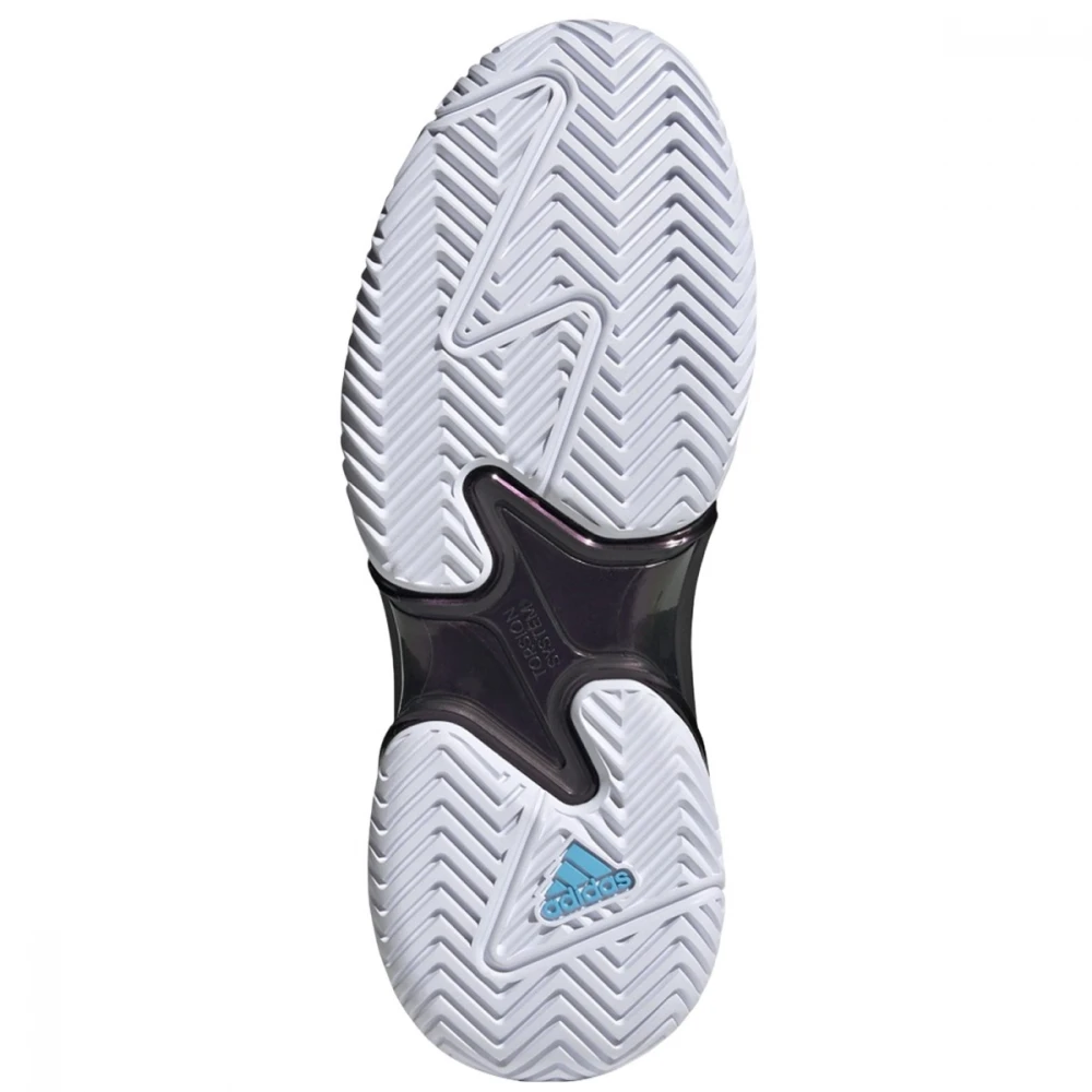 Adidas Women’s Avacourt Tennis Shoes (White/Silver Metallic/Bright Cyan) 5 Adidas Women’s Avacourt Tennis Shoes (White/Silver Metallic/Bright Cyan) - Image 3