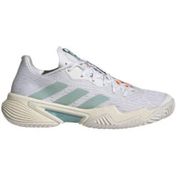Adidas Womenâs Barricade Tennis Shoes (Cloud White/Cloud White/Orbit Grey)