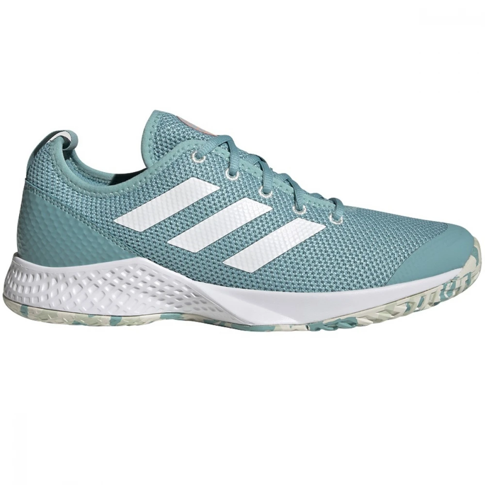 Adidas Men’s CourtFlash Tennis Shoes (White/White/Mint) 3 Adidas Men’s CourtFlash Tennis Shoes (White/White/Mint)