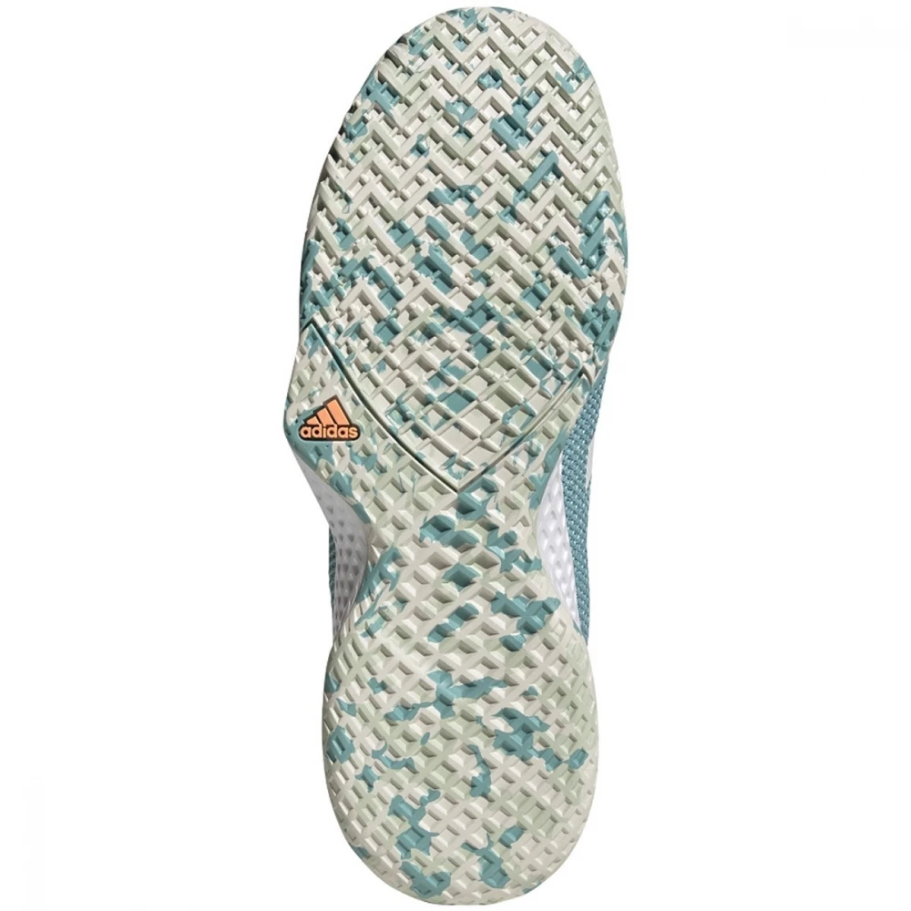 Adidas Men’s CourtFlash Tennis Shoes (White/White/Mint) 4 Adidas Men’s CourtFlash Tennis Shoes (White/White/Mint) - Image 2