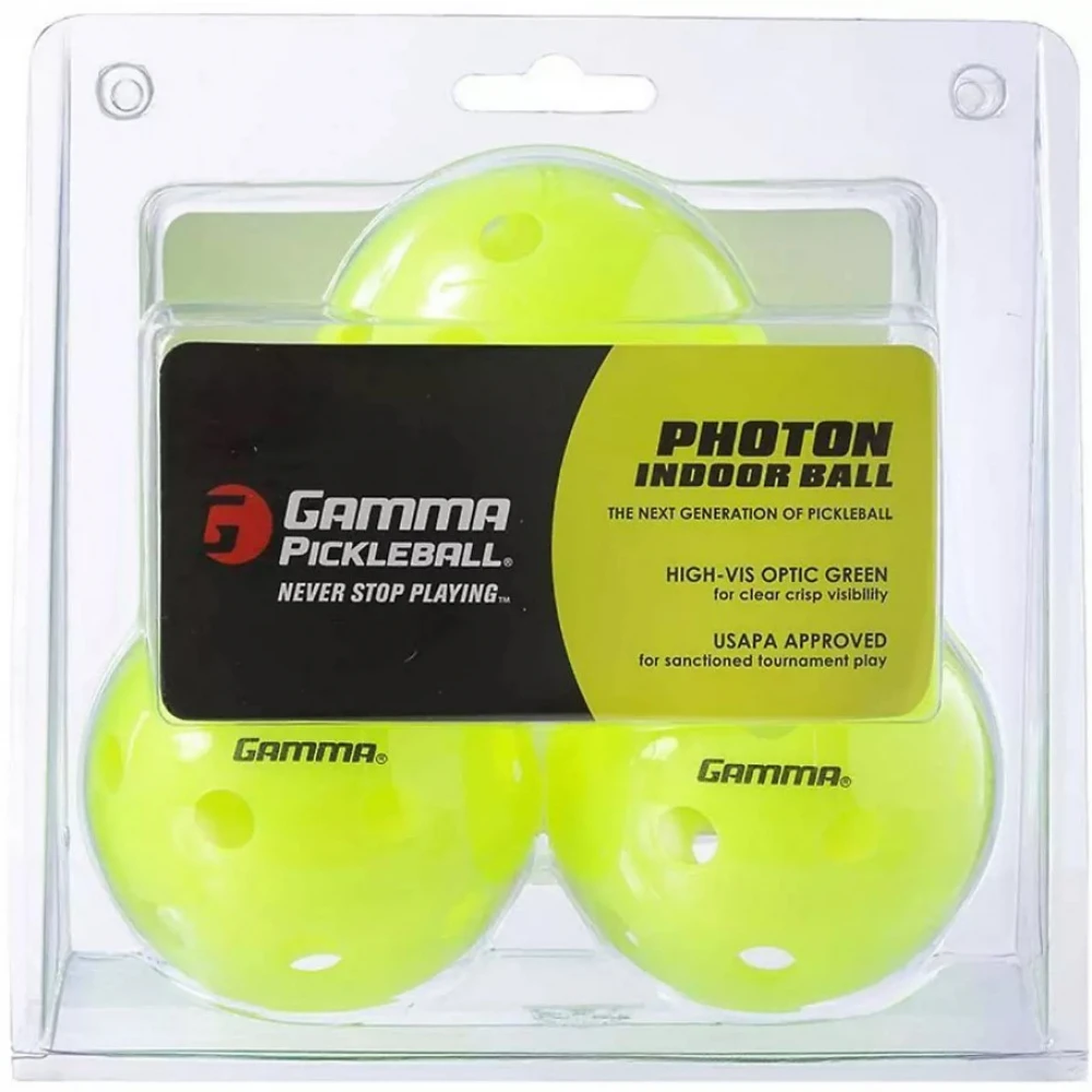 Gamma Photon High-Visibility Indoor Pickleball Balls (3 Pack) 3 Gamma Photon High-Visibility Indoor Pickleball Balls (3 Pack)