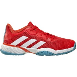 Adidas Juniors Barricade Tennis Shoes (Better Scarlet/Cloud White/Preloved Red)