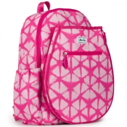 Ame & Lulu Junior Love Tennis Backpack (Bubblegum Shibori) 7 Ame & Lulu Junior Love Tennis Backpack (Bubblegum Shibori) -Tennis Equip Shop JLTBP261 ameandlulu jr love tennis backpack bubblegum shibori side 1000 1000