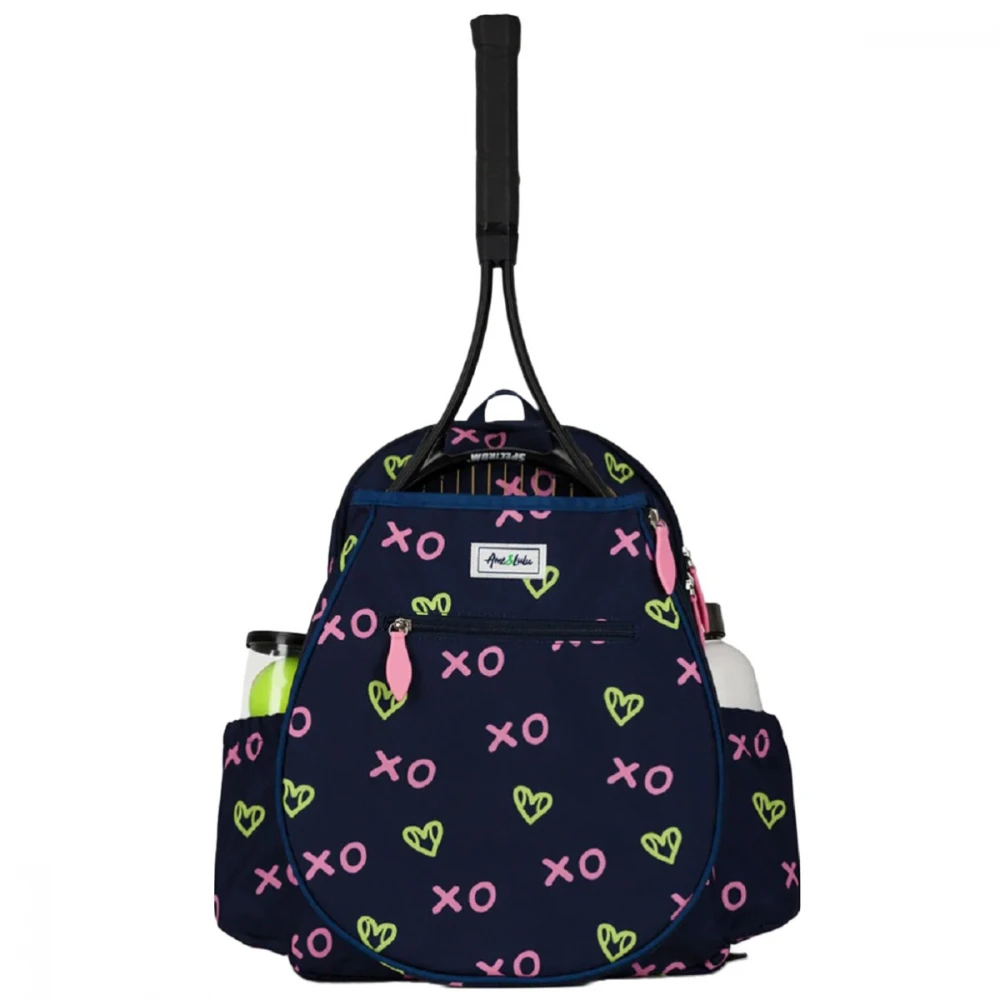 Ame & Lulu Junior Love Tennis Backpack (XO Tennis) 3 Ame & Lulu Junior Love Tennis Backpack (XO Tennis)