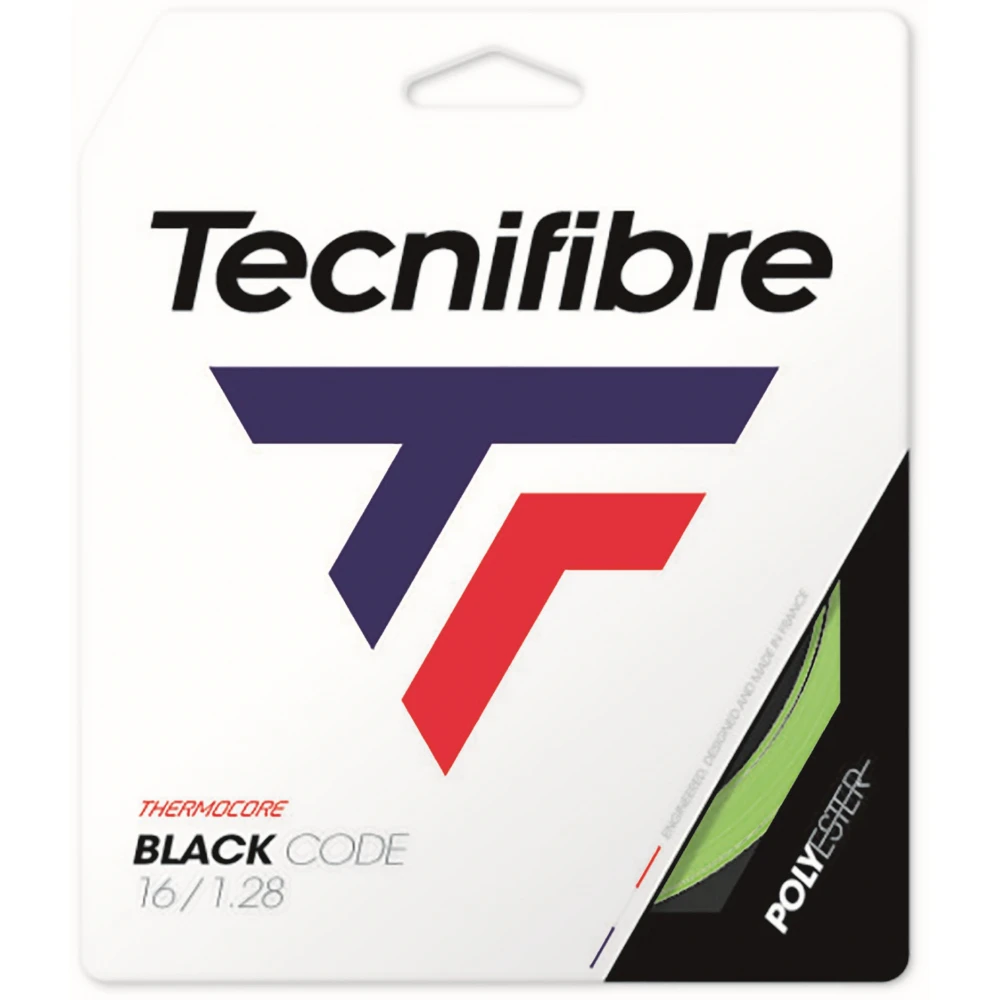 Tecnifibre Black Code Lime 16g Tennis String (Set)