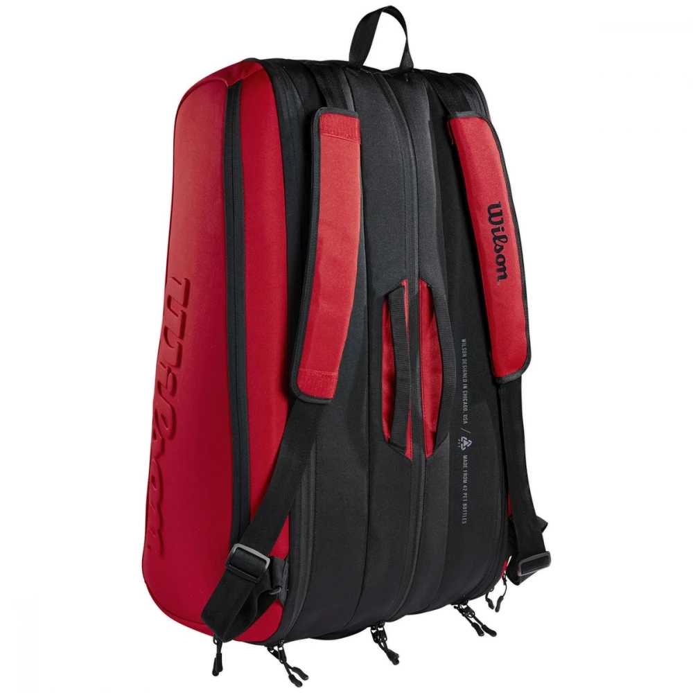 Wilson Clash V2 Super Tour 15pk Tennis Racquet Bag (Black/Red) 5 Wilson Clash V2 Super Tour 15pk Tennis Racquet Bag (Black/Red) - Image 3