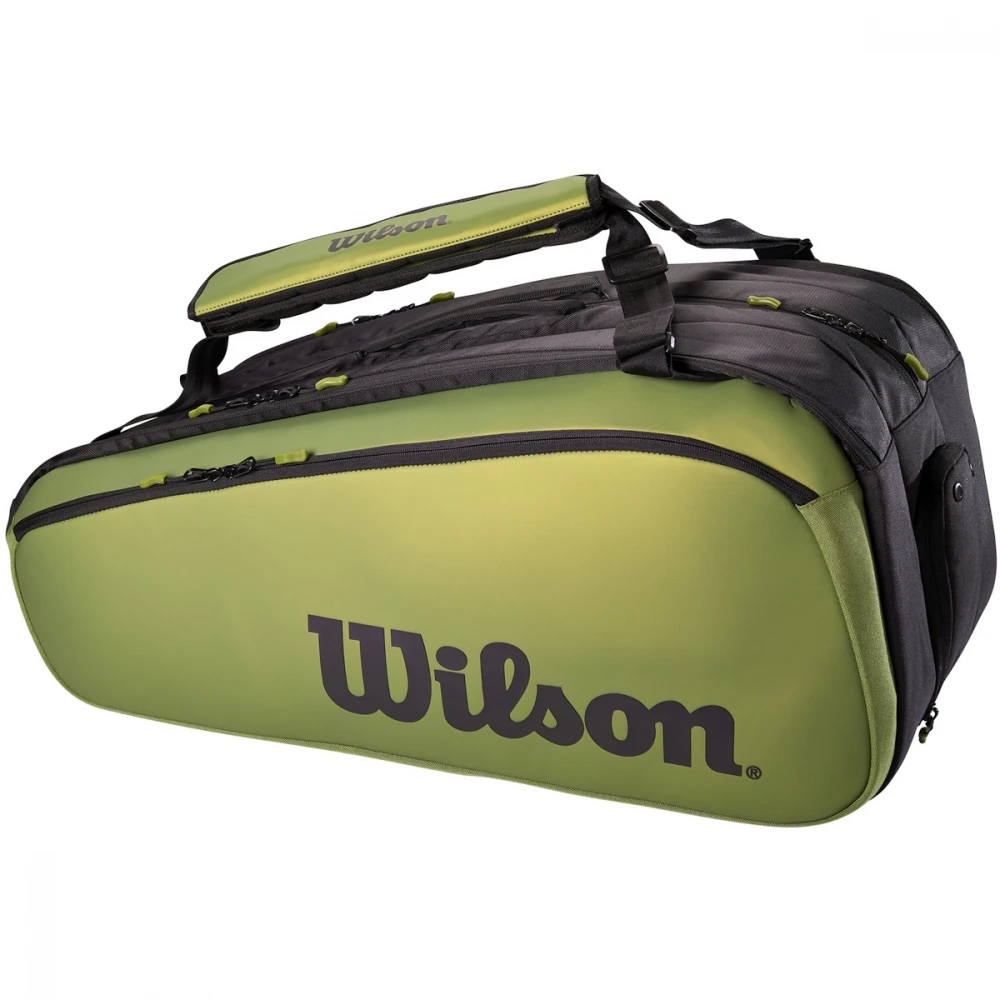 Wilson Super Tour Blade 15PK Tennis Racquet Bag (Green/Black) - Image 2