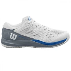 Wilson Men’s Rush Pro ACE Pickler Pickleball Shoes (White/Stormy Weather/Classic Blue)
