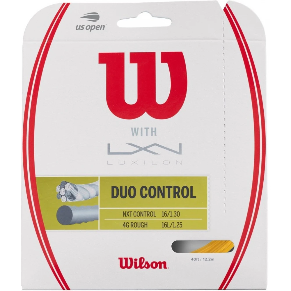 Wilson Duo Control Hybrid NXT Control & Luxilon 4g Rough 16g Tennis String Set 3 Wilson Duo Control Hybrid NXT Control & Luxilon 4g Rough 16g Tennis String Set