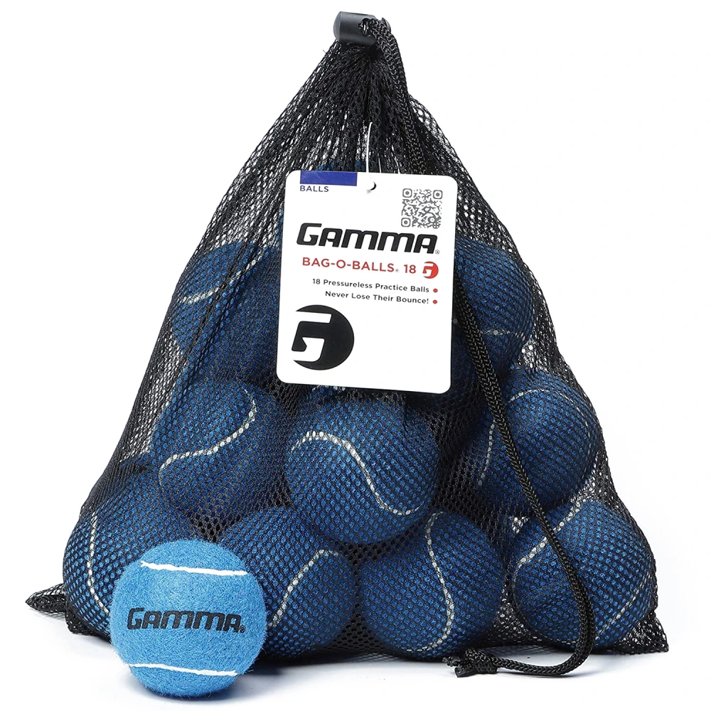 Gamma Bag-O-Balls, 18 Pressureless Tennis Balls (Blue) 2 Gamma Bag-O-Balls, 18 Pressureless Tennis Balls (Blue)