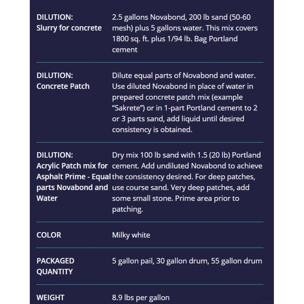 Nova NovaBond Tennis Court Resurfacing Slurry (5 Gallon Pail) 4 Nova NovaBond Tennis Court Resurfacing Slurry (5 Gallon Pail) - Image 2