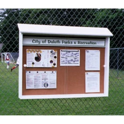 Har-Tru Outpost Message Center With Acrylic Doors, Model 50 (Black, Green, White)