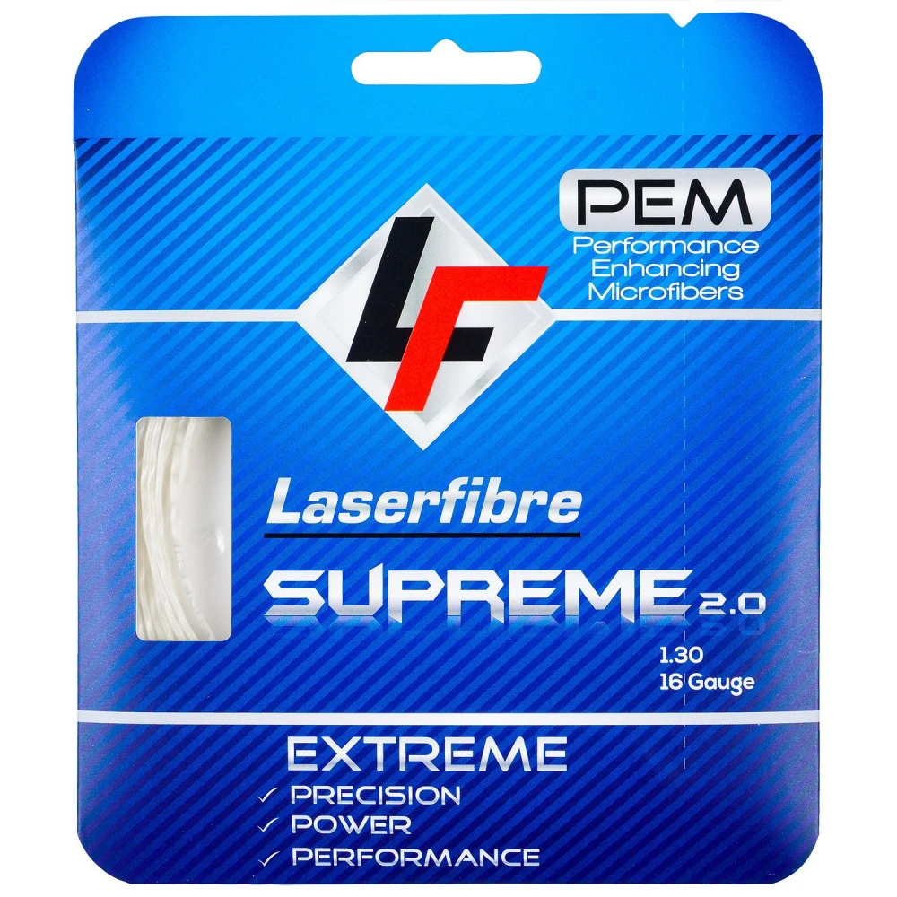 Laserfibre Supreme 2.0 17g Natural Tennis Racquet String (Set) 3 Laserfibre Supreme 2.0 17g Natural Tennis Racquet String (Set)