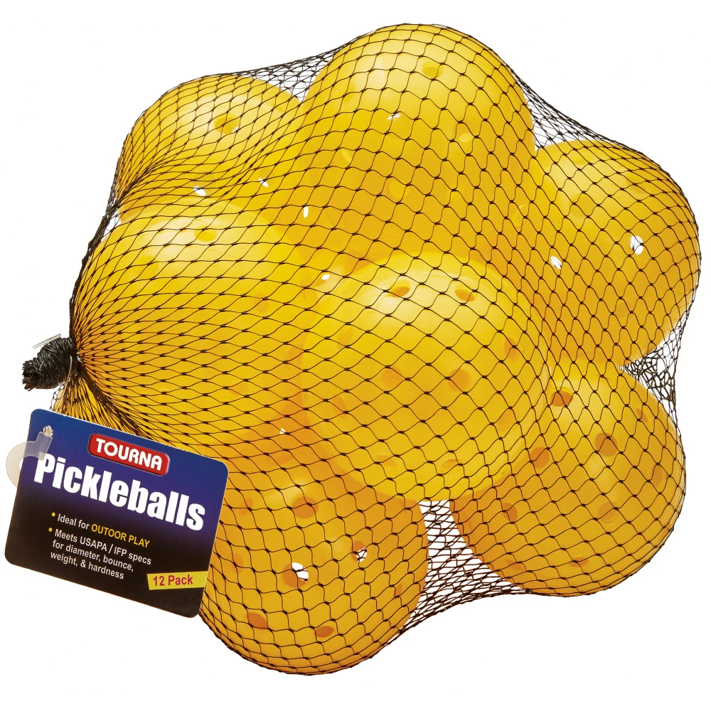 Tourna Outdoor Optic Yellow Pickleballs (12-Pack) 3 Tourna Outdoor Optic Yellow Pickleballs (12-Pack)