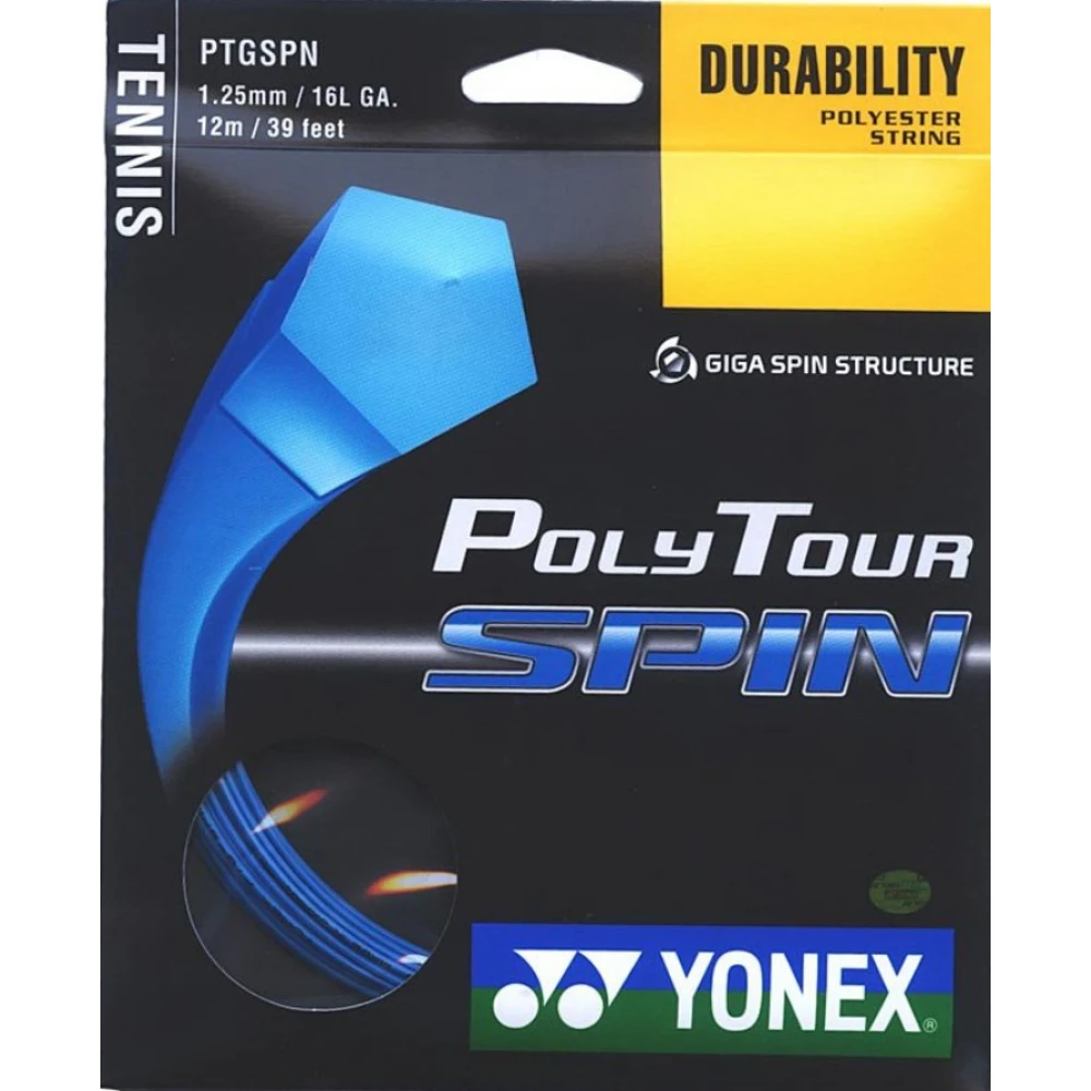 Yonex POLYTOUR Spin 125 16L Tennis String (Set) 3 Yonex POLYTOUR Spin 125 16L Tennis String (Set)
