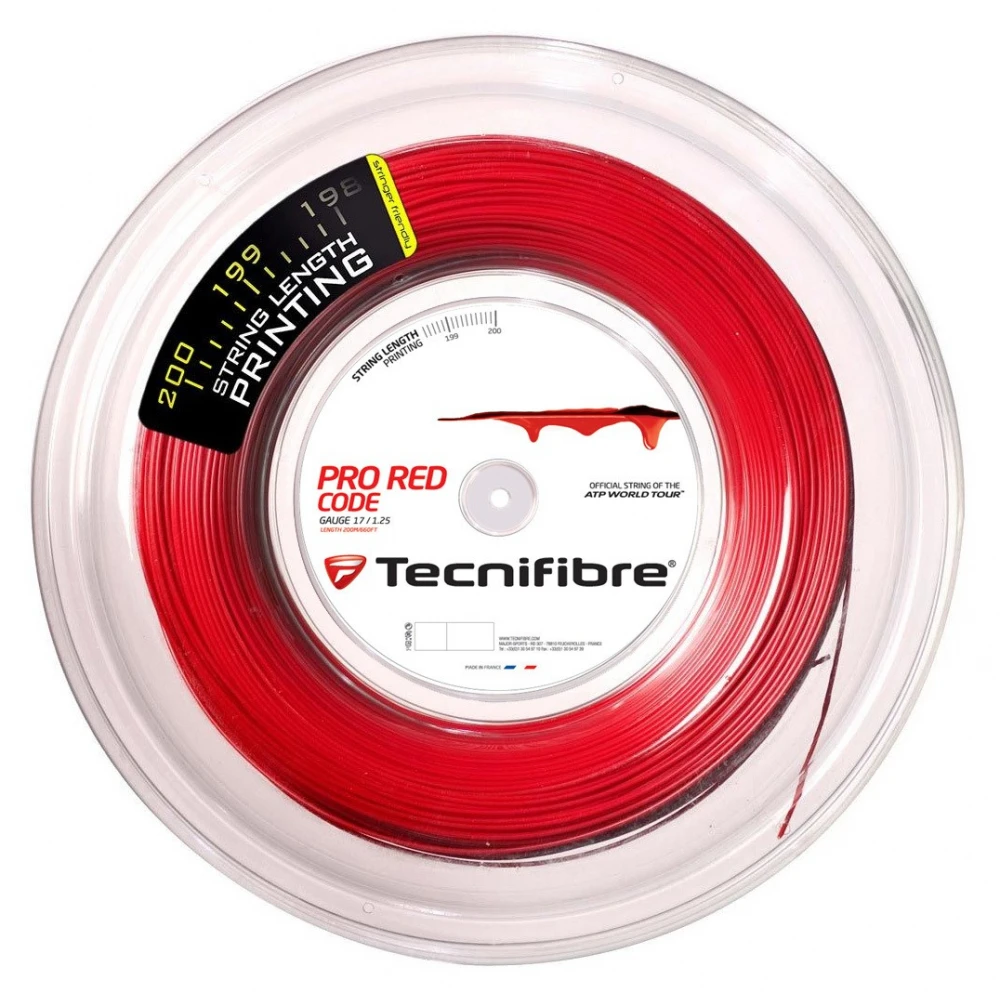 Tecnifibre Pro Red Code 17g Tennis String (Reel) 3 Tecnifibre Pro Red Code 17g Tennis String (Reel)