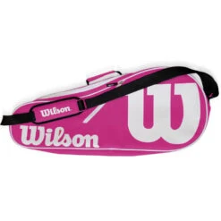 Wilson Advantage II Tennis Bag (Pink/White) -Tennis Equip Shop wr8005201001wilson advantage ii tennis bagpink white2crop 1000 1000